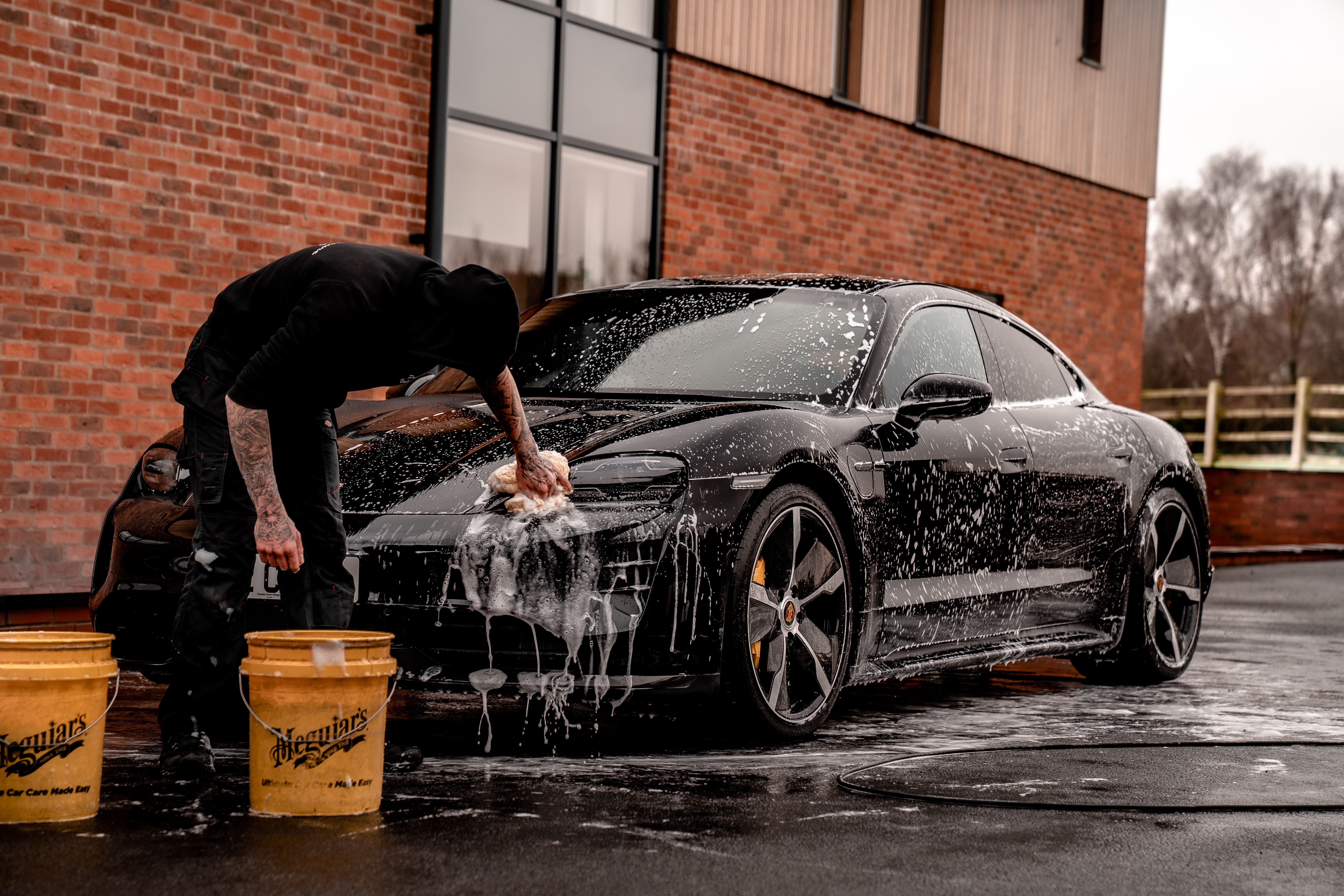 car washed by hand